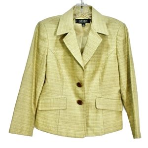 Women's Kasper Wheat Button Front Blazer Jacket 4P